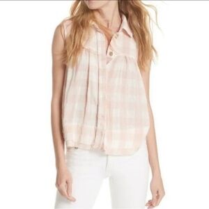 Free People Hey There Sunrise Button Up Shirt | Size Small